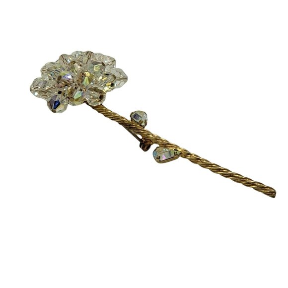 Vintage Alice Caviness Crystal Bead Cluster Flower Brooch - Picture 8 of 12